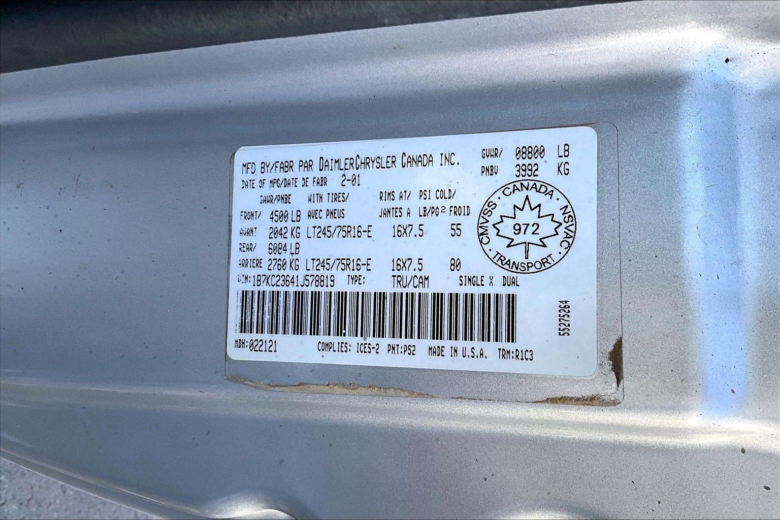 2001 Dodge Ram 2500 Base