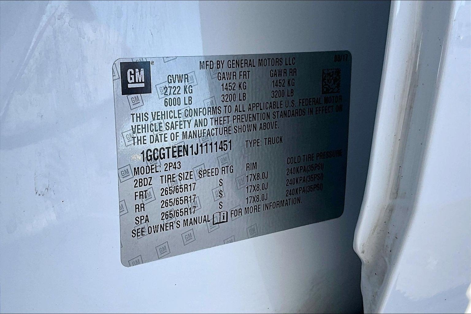 2018 Chevrolet Colorado 4WD ZR2