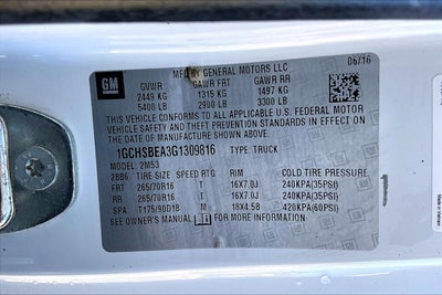 2016 Chevrolet Colorado 2WD WT