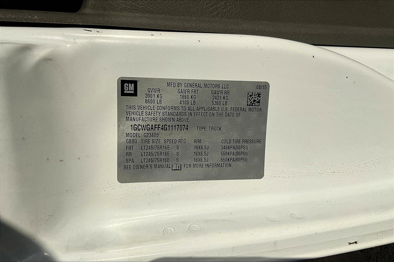 2016 Chevrolet Express Cargo Van Work Van