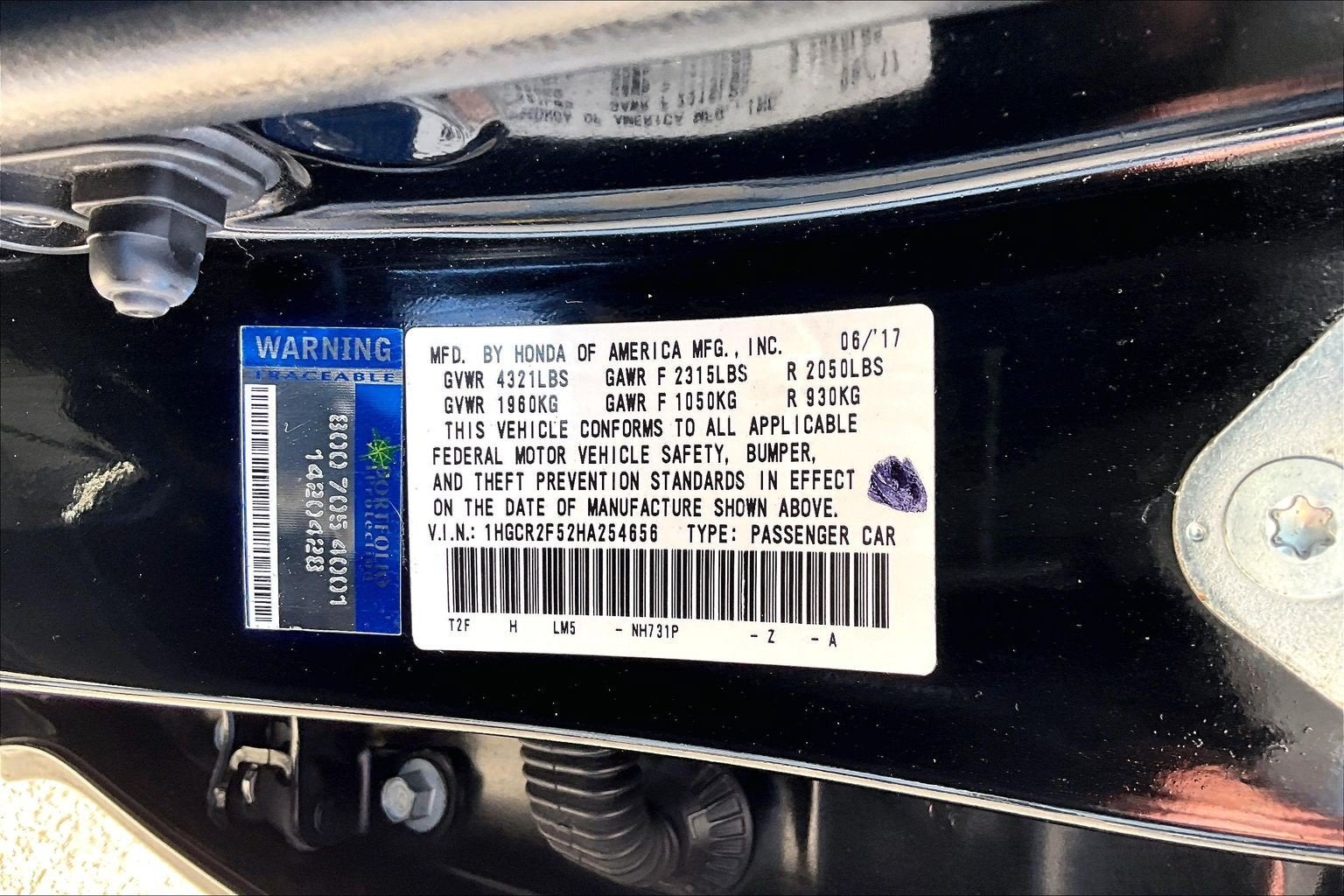 2017 Honda Accord Sedan Sport