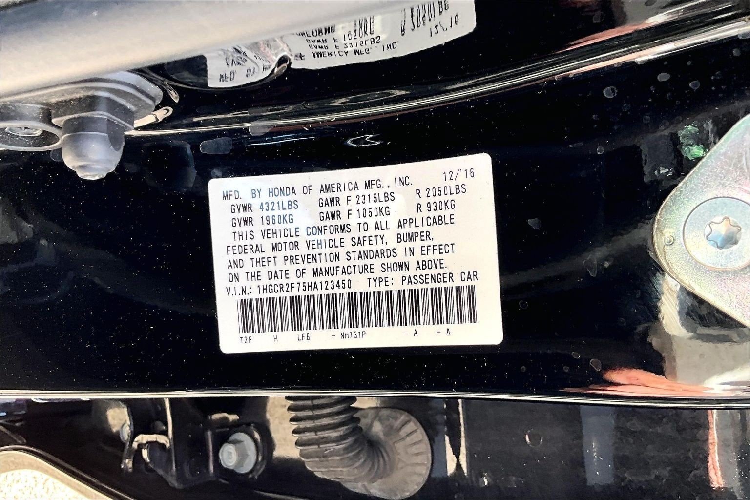 2017 Honda Accord Sedan EX