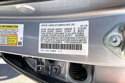 2019 Honda Accord Sedan Sport 1.5T