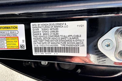 2022 Honda Accord Sedan Sport SE