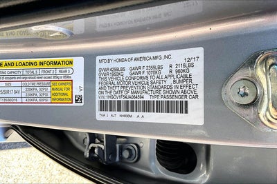 2018 Honda Accord Sedan EX-L 1.5T