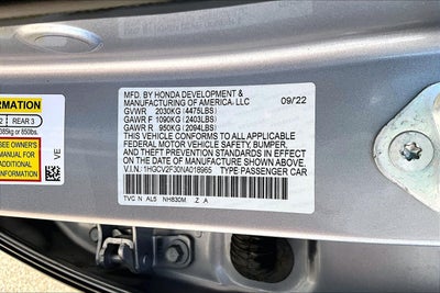 2022 Honda Accord Sedan Sport