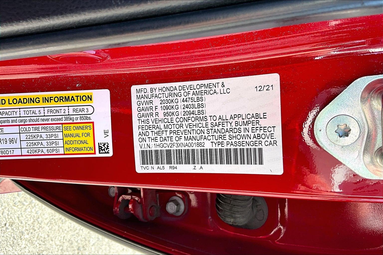 2022 Honda Accord Sedan Sport