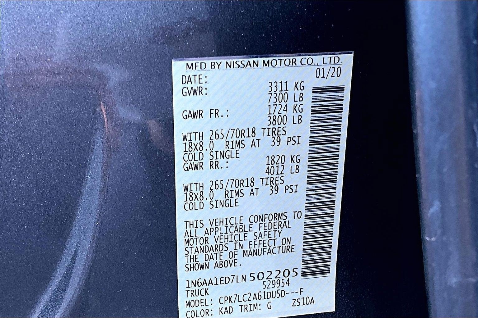 2020 Nissan Titan SV