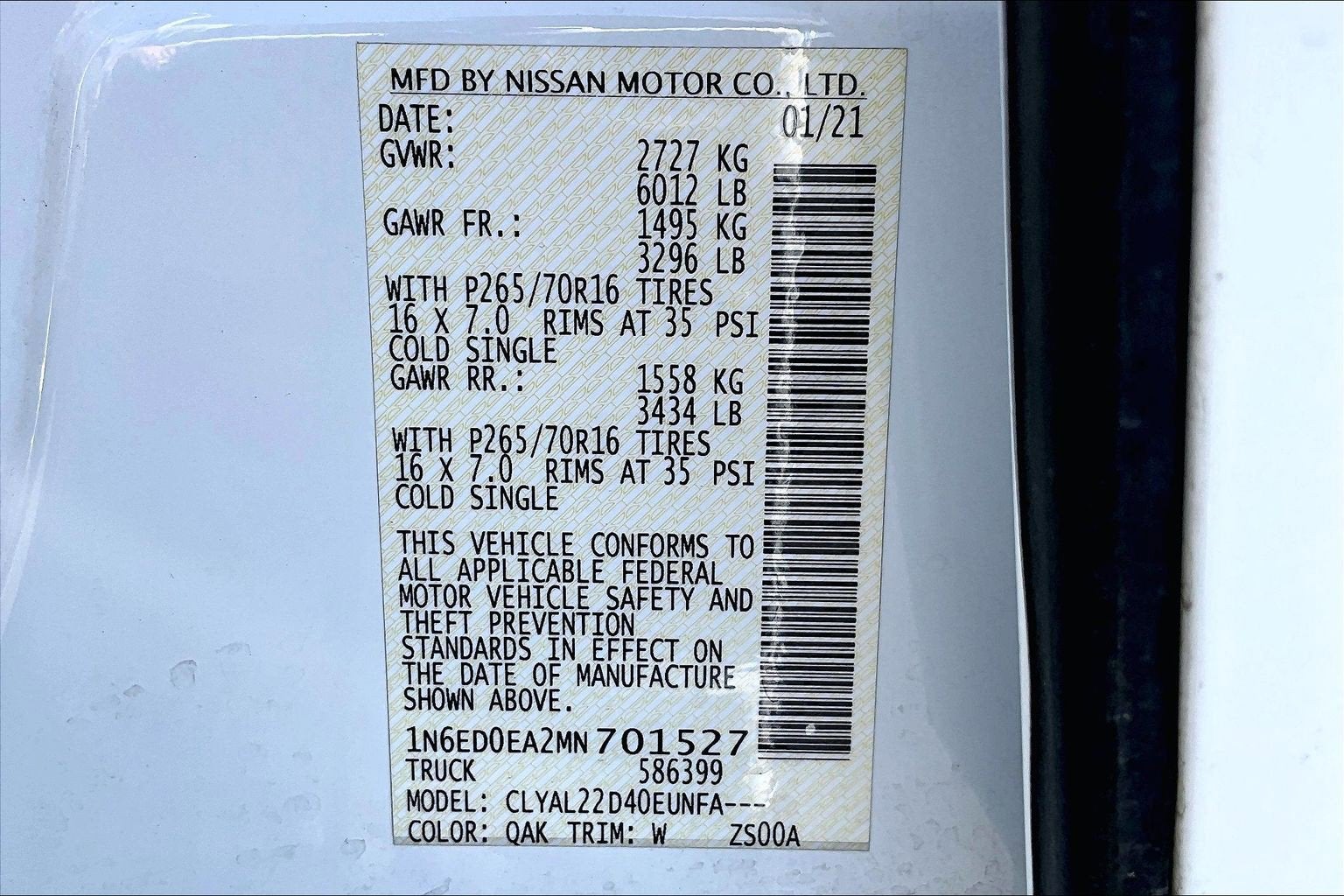 2021 Nissan Frontier SV