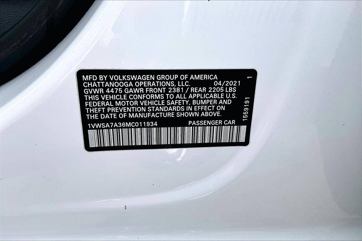 2021 Volkswagen Passat 2.0T SE