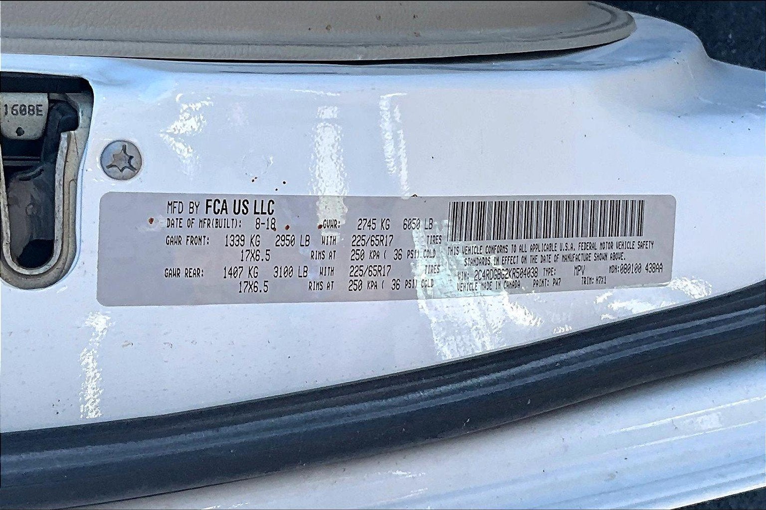 2019 Dodge Grand Caravan SE