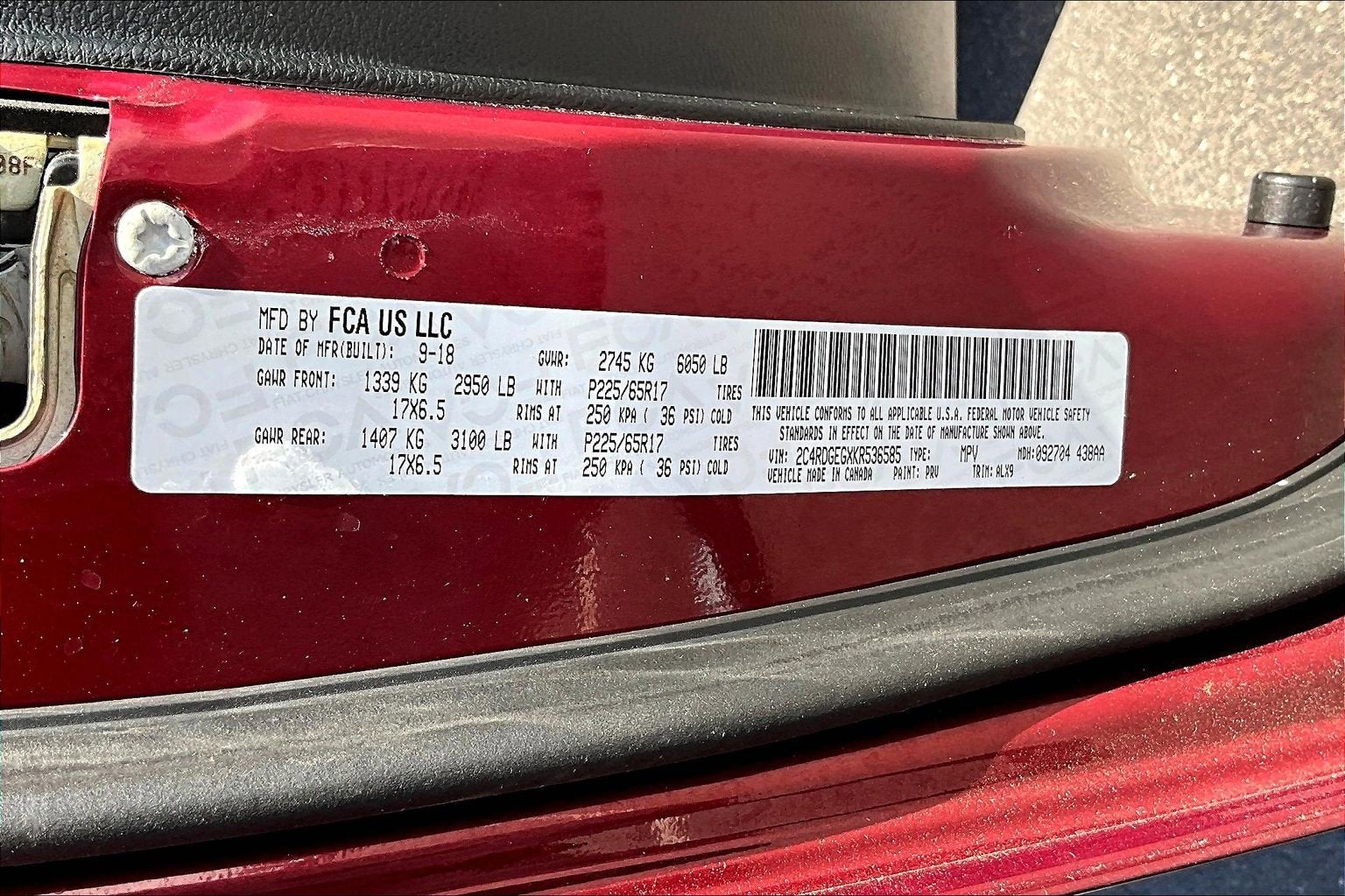 2019 Dodge Grand Caravan GT