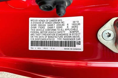 2020 Honda Civic Si Coupe Si