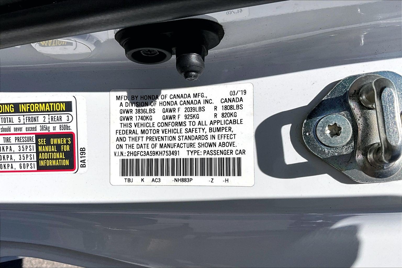 2019 Honda Civic Si Coupe Si