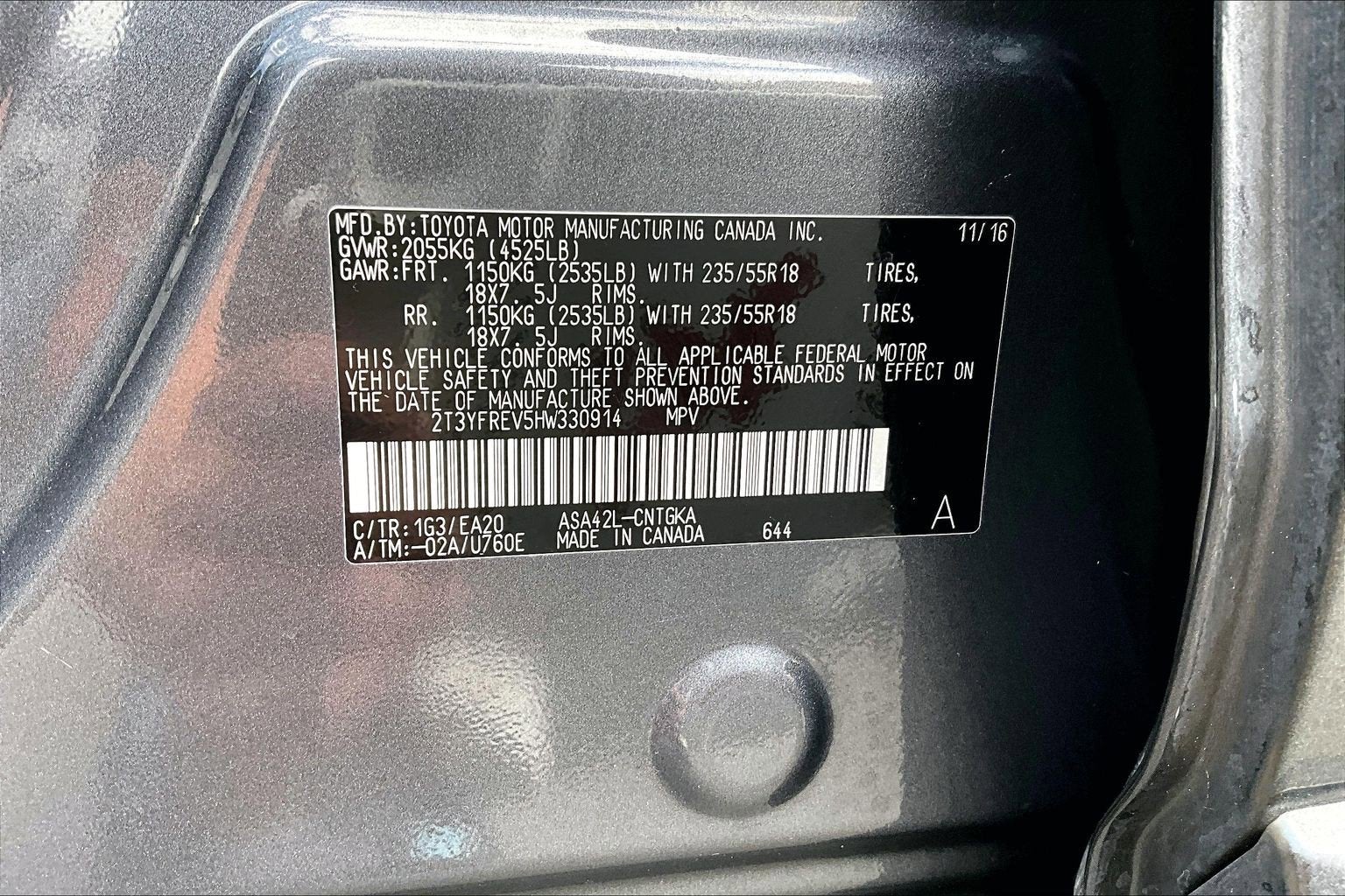 2017 Toyota RAV4 Platinum