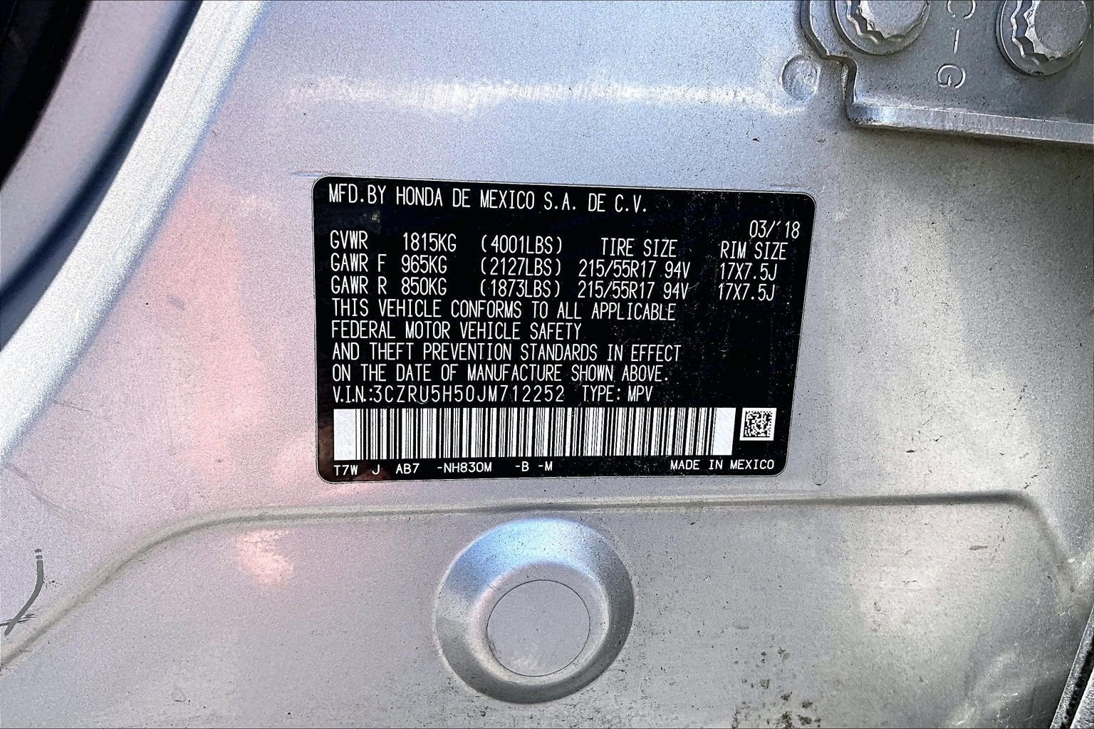 2018 Honda HR-V EX