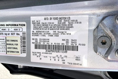 2018 Ford Fusion SE