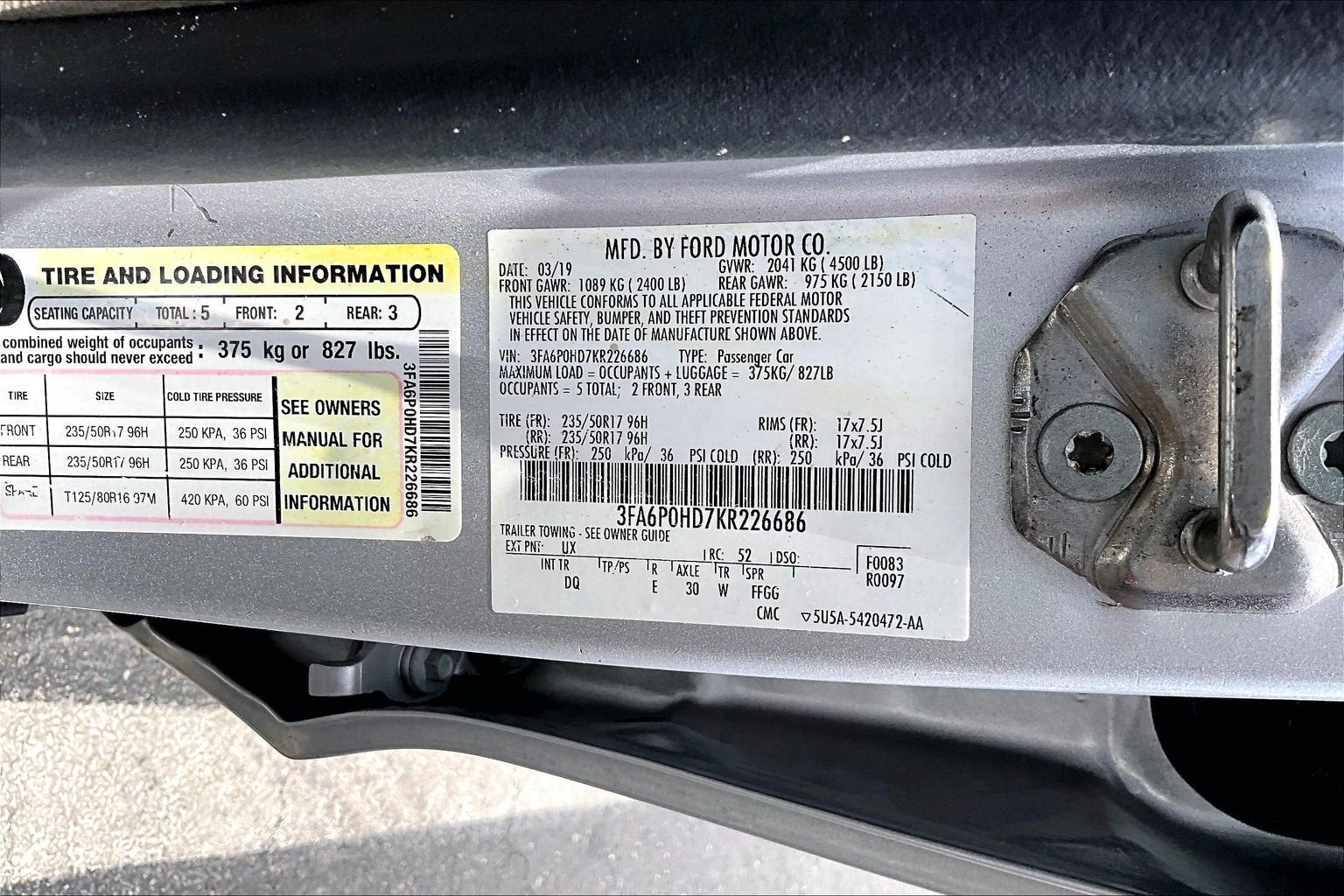 2019 Ford Fusion SE