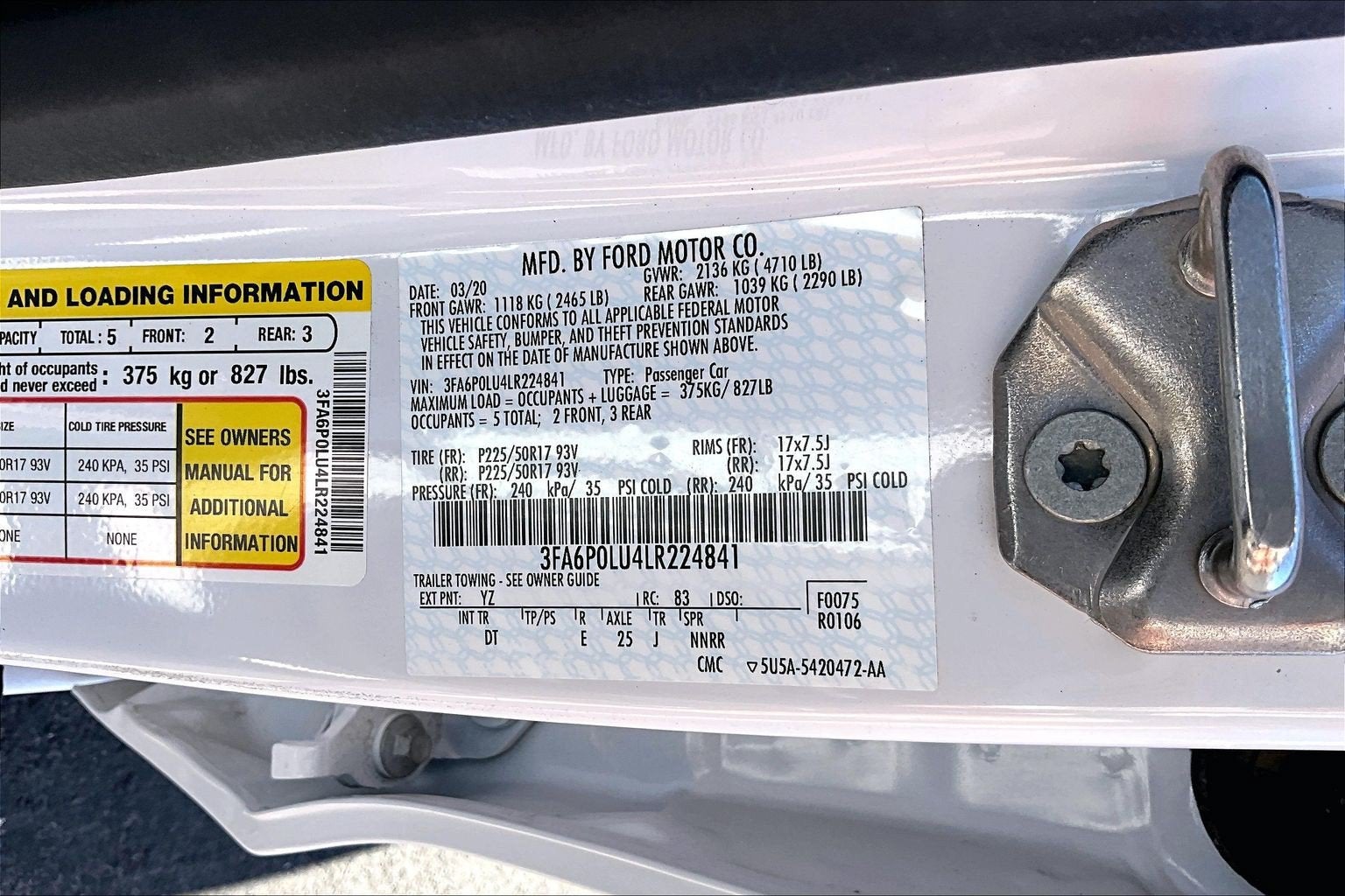 2020 Ford Fusion Hybrid SE