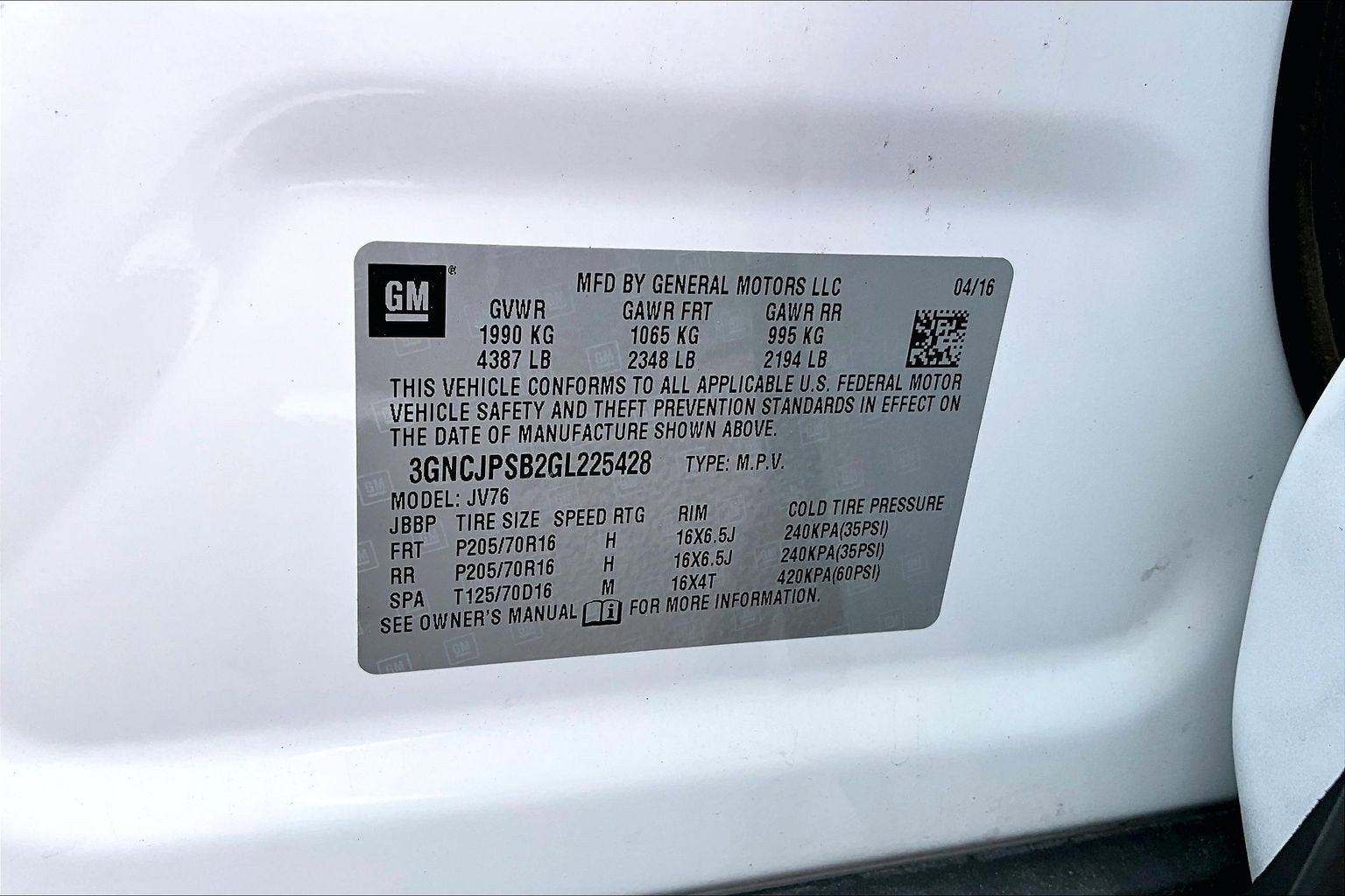 2016 Chevrolet Trax LT
