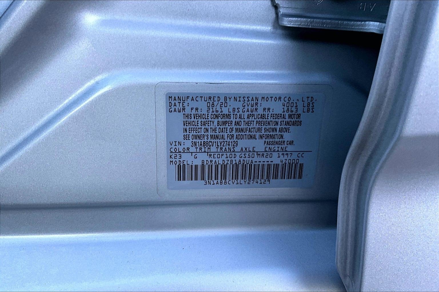 2020 Nissan Sentra SV