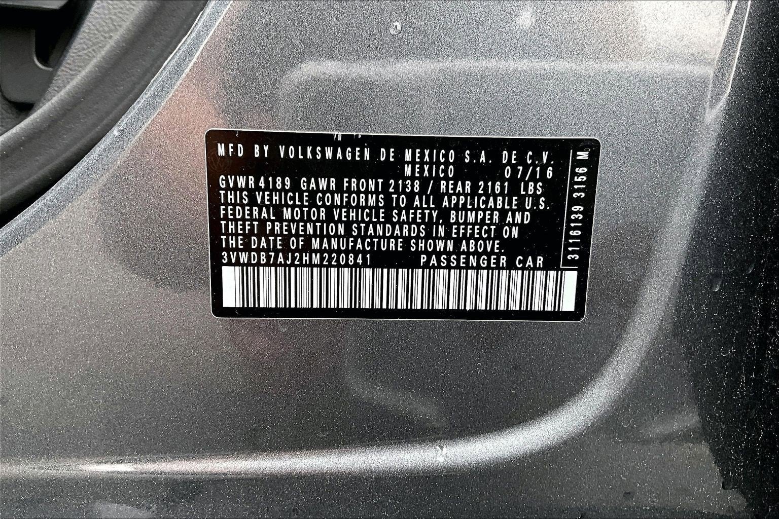 2017 Volkswagen Jetta 1.4T SE