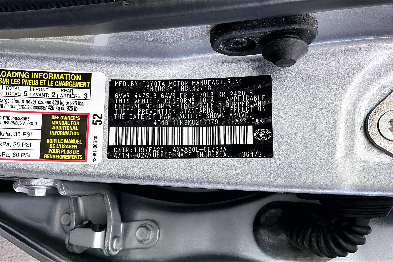 2019 Toyota Camry SE