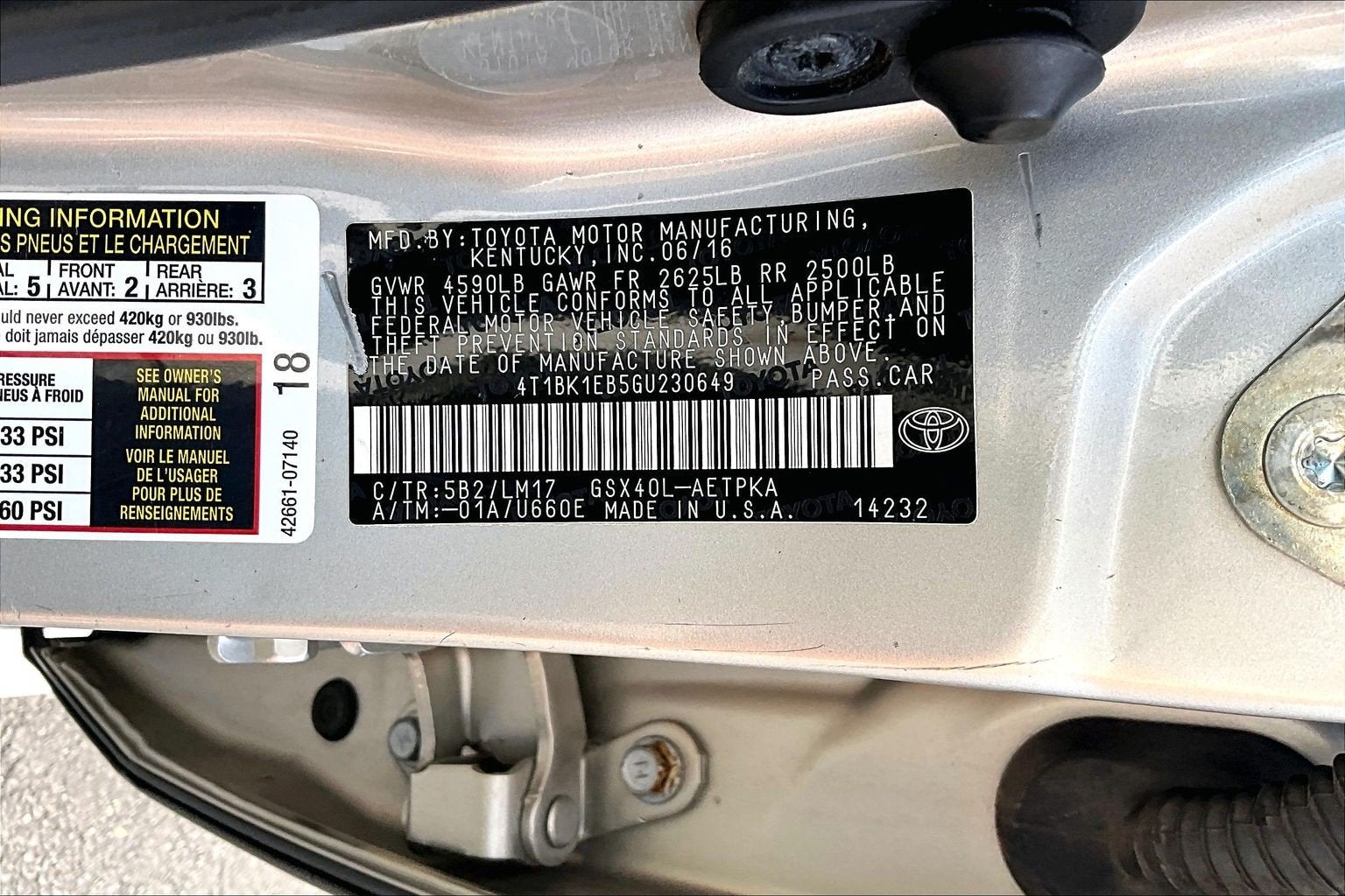 2016 Toyota Avalon Limited