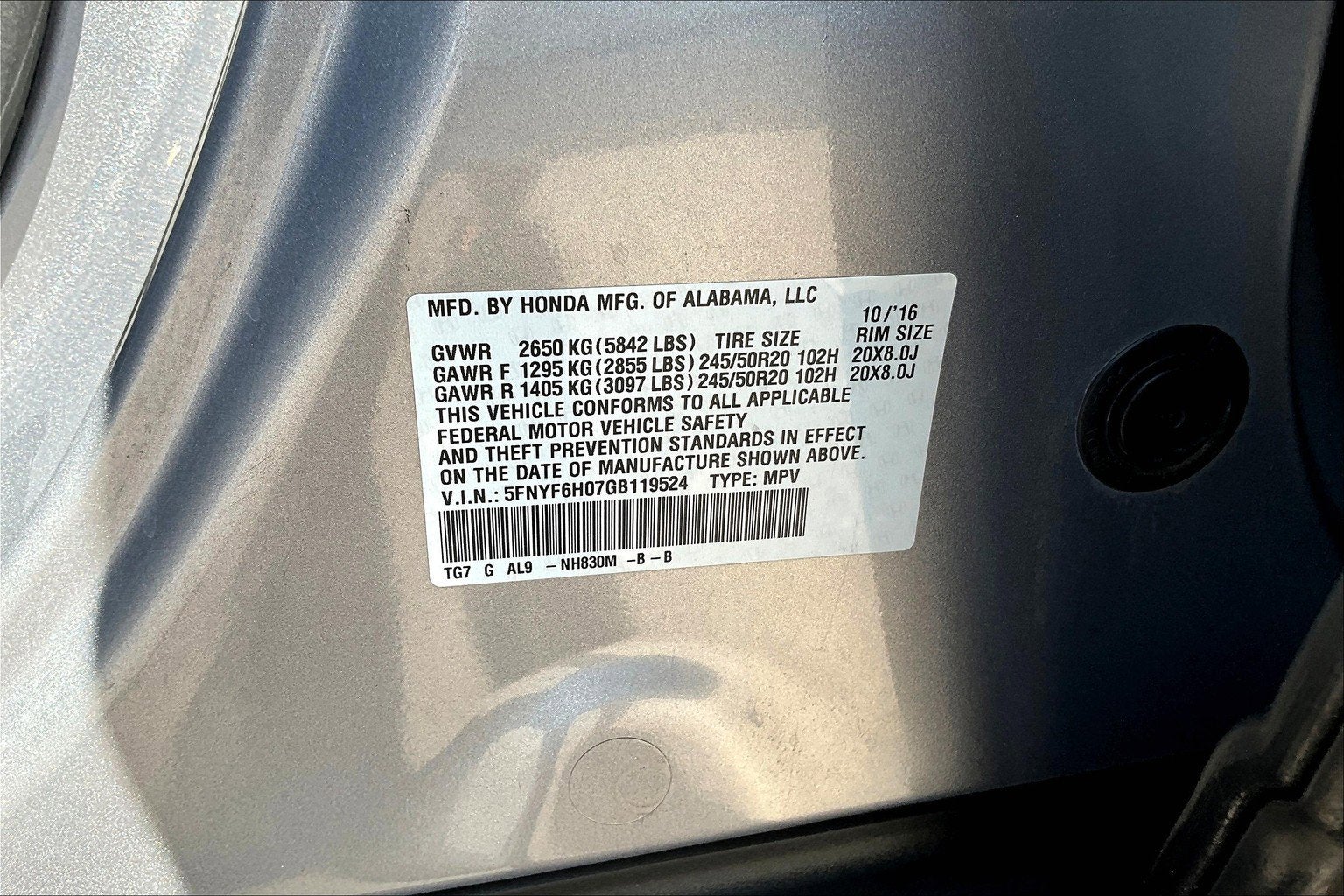 2016 Honda Pilot Elite