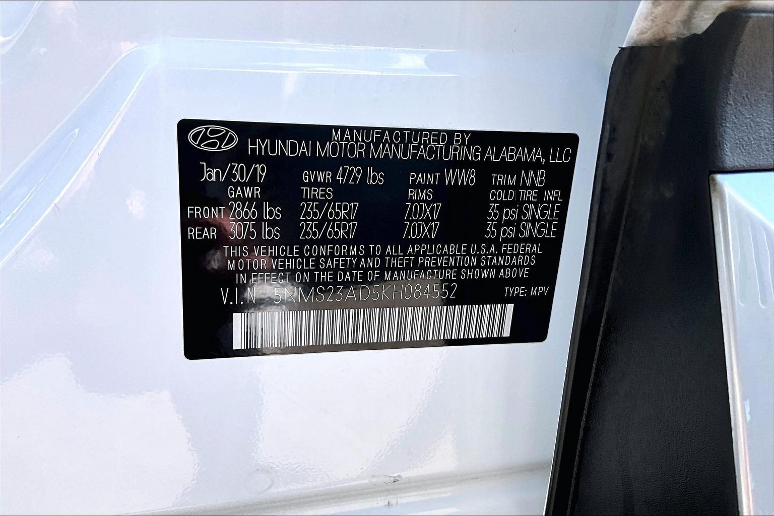 2019 Hyundai Santa Fe SE
