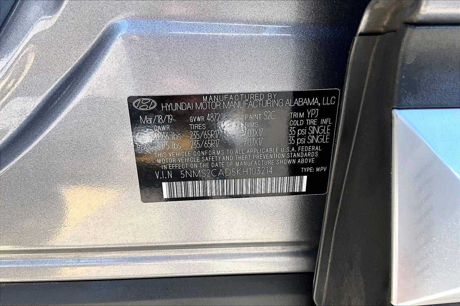 2019 Hyundai Santa Fe SE