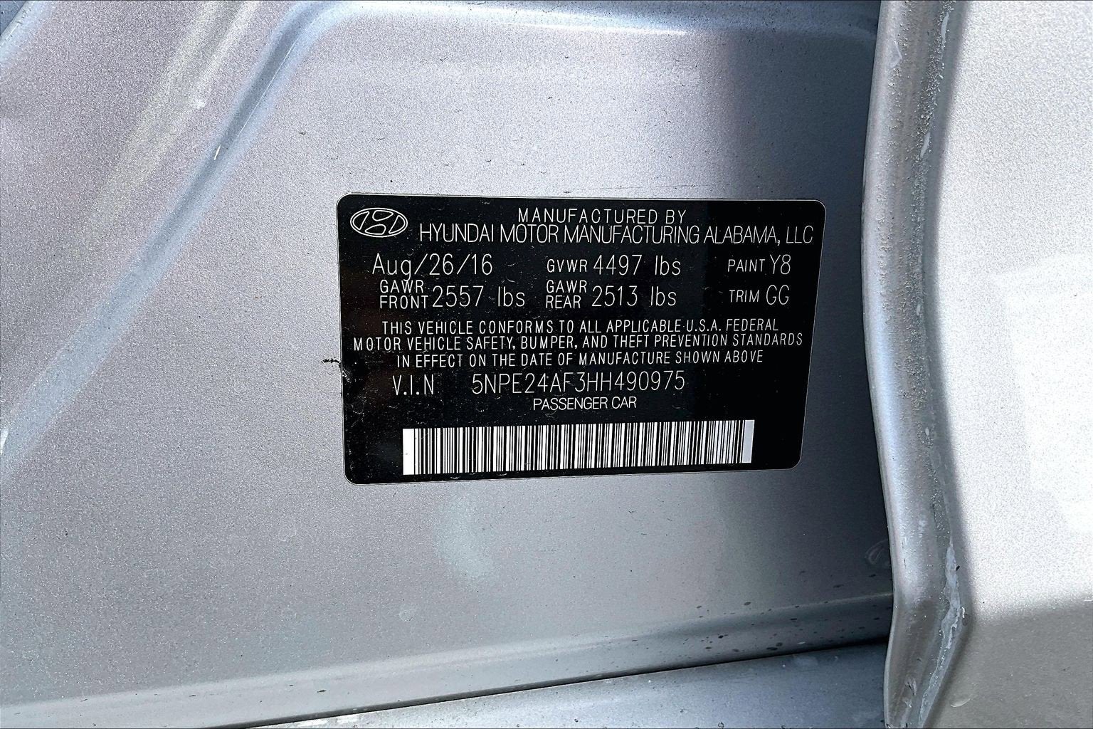 2017 Hyundai Sonata 2.4L