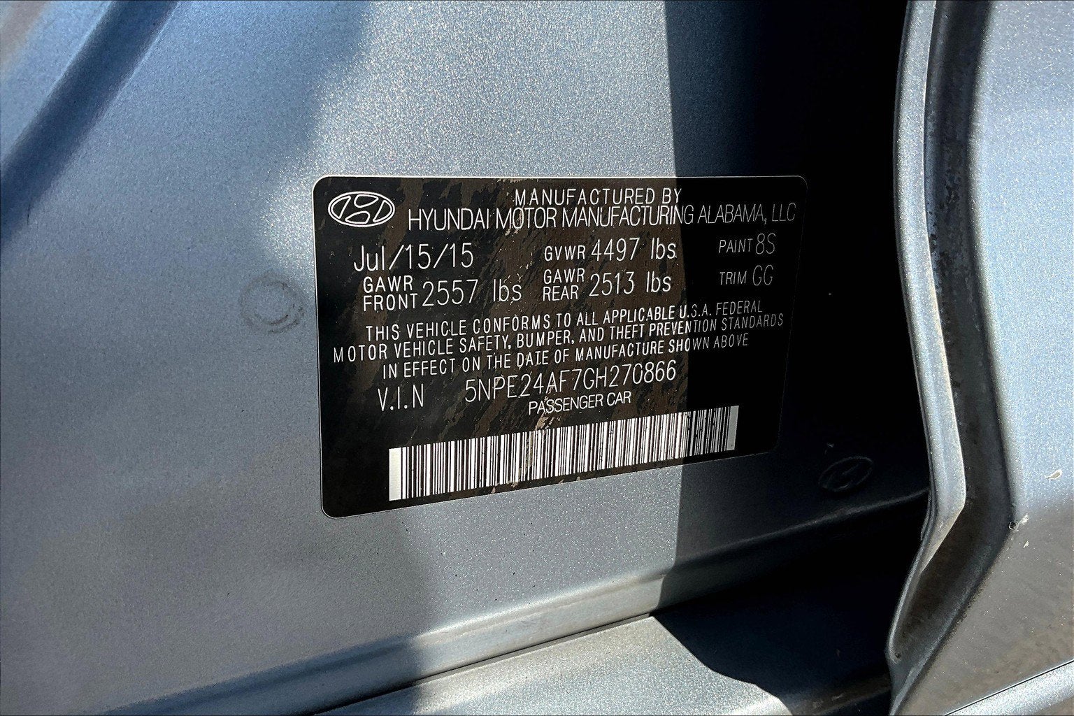 2016 Hyundai Sonata 2.4L SE