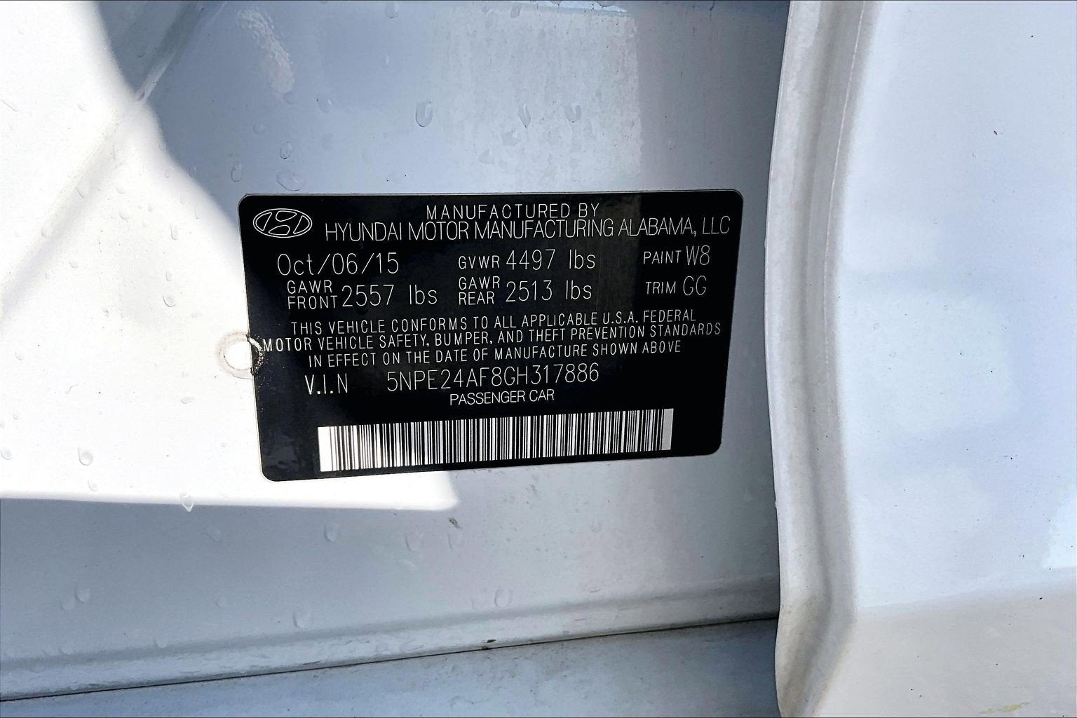 2016 Hyundai Sonata 2.4L SE