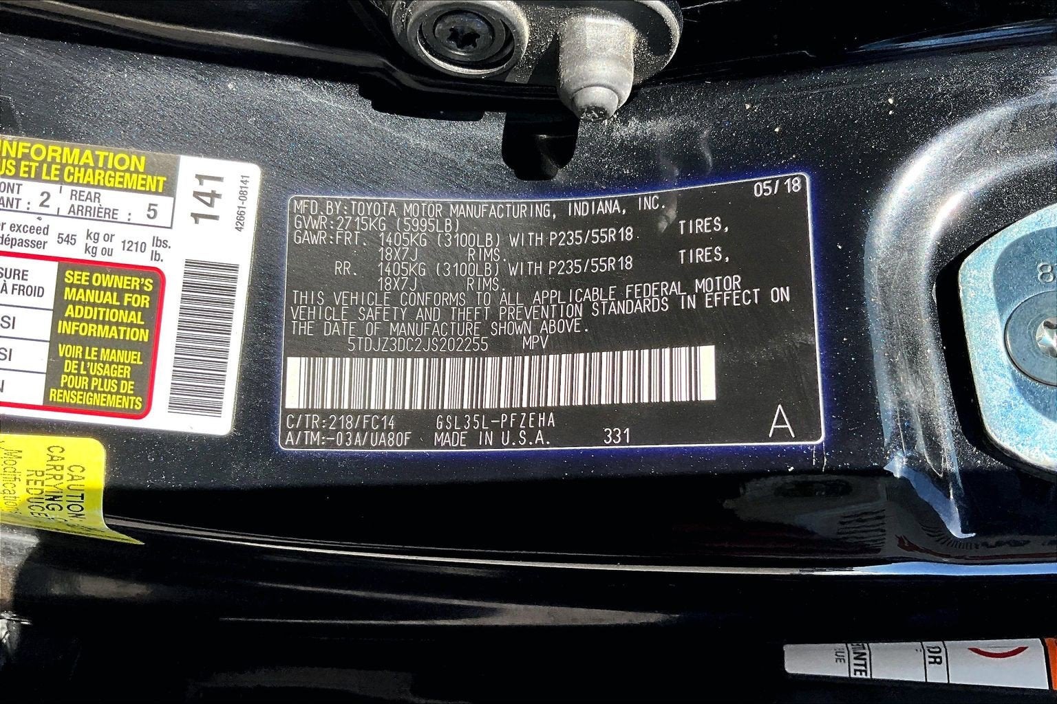 2018 Toyota Sienna LE