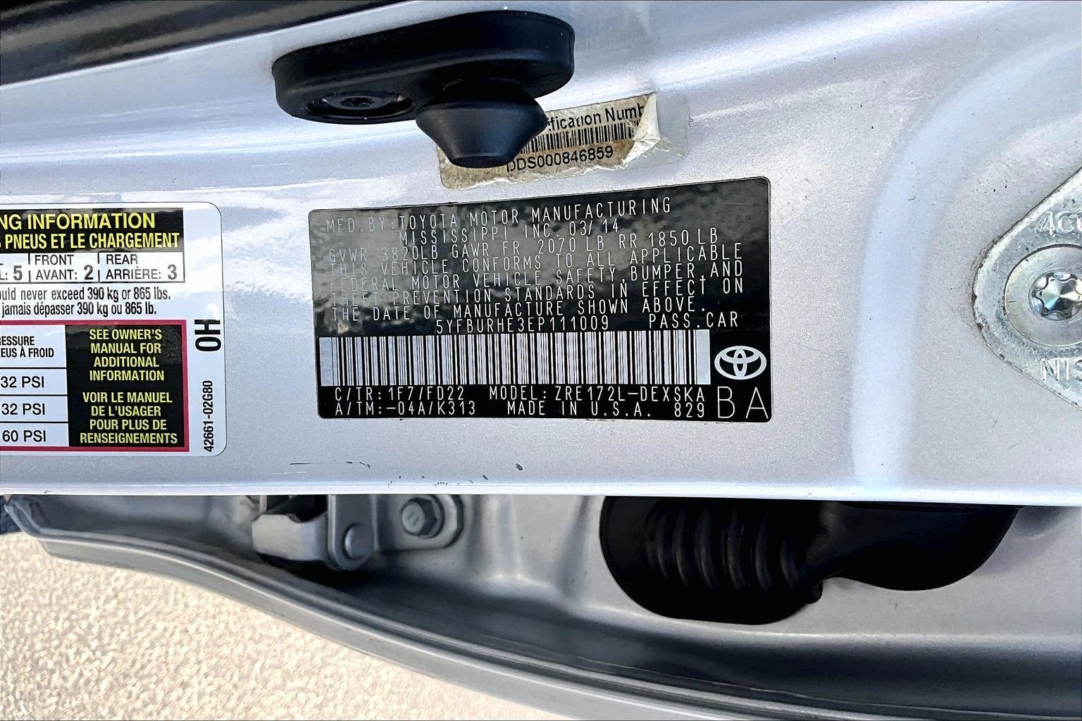 2014 Toyota Corolla S Plus