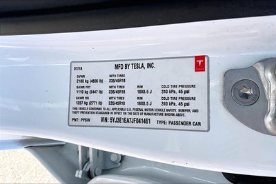 2018 Tesla Model 3 Long Range Battery