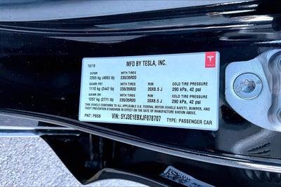 2018 Tesla Model 3 Long Range Battery