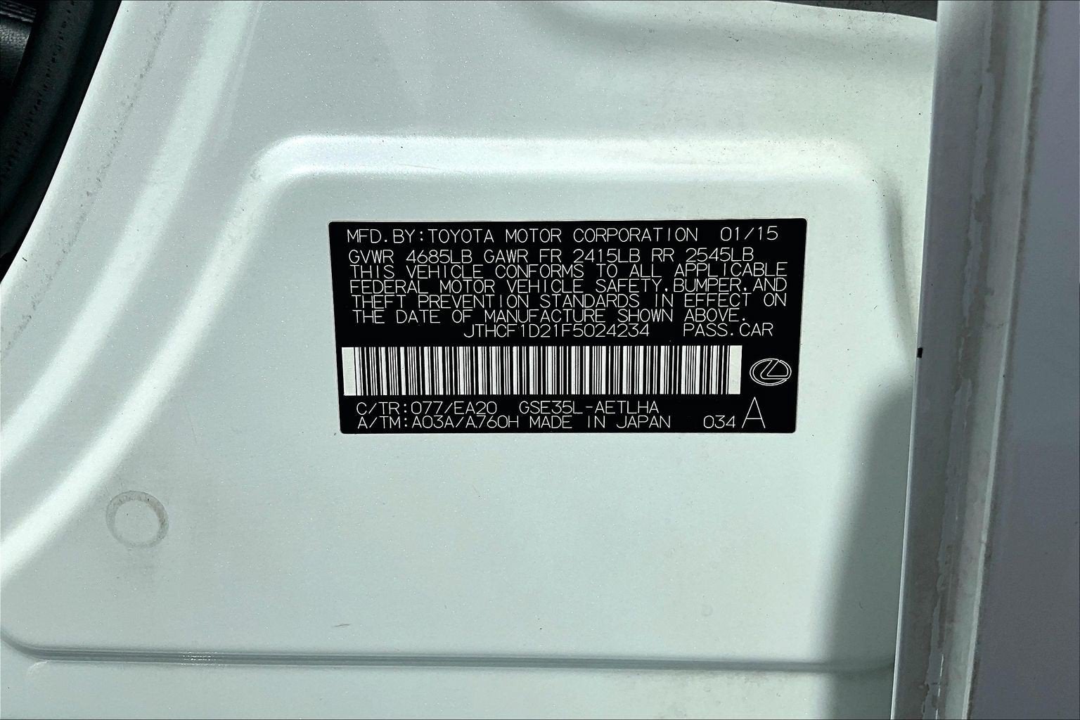 2015 Lexus IS 250 250
