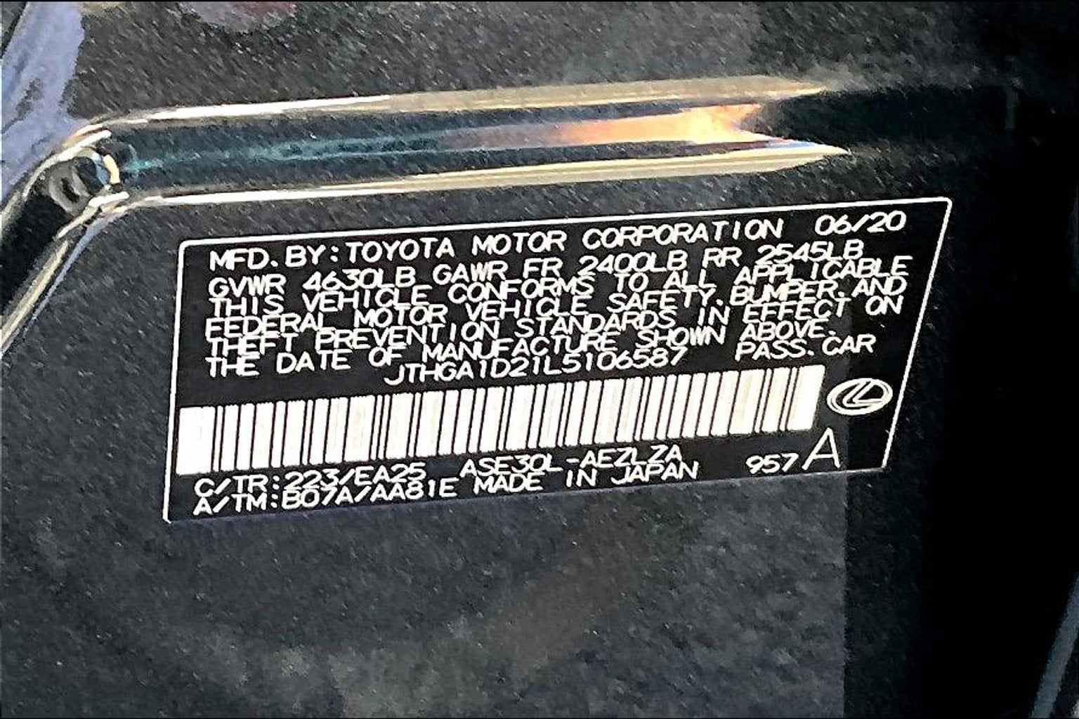 2020 Lexus IS IS 300 F SPORT