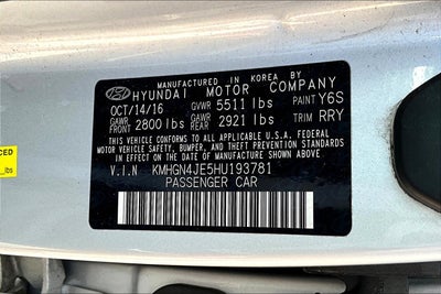 2017 Genesis G80 3.8L