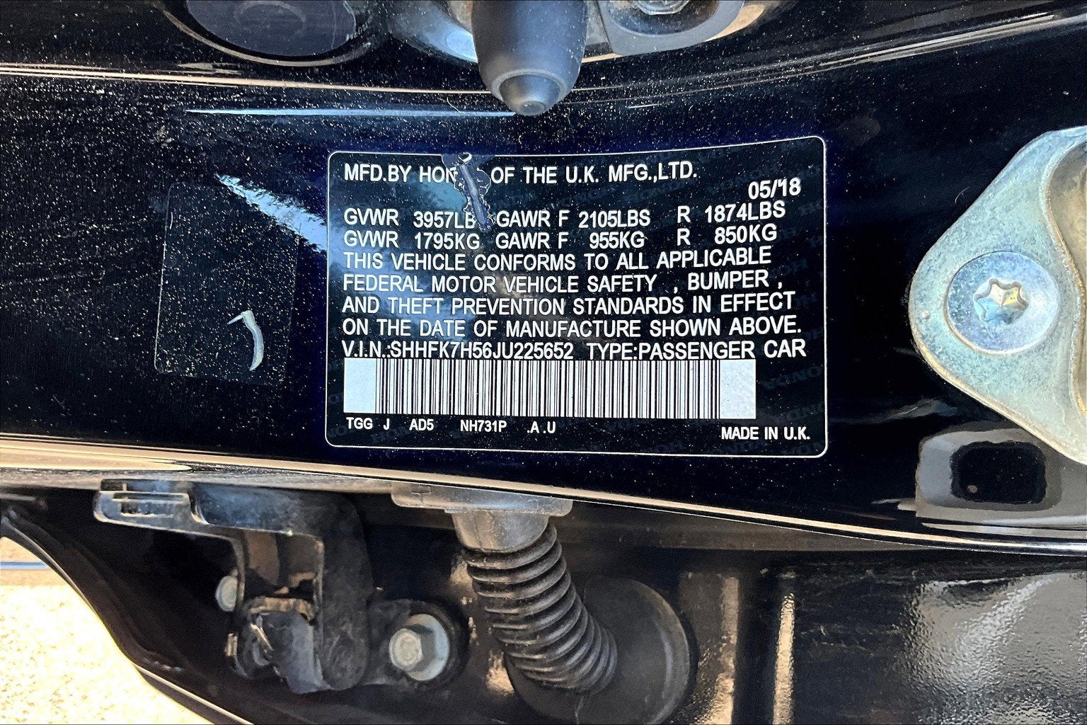 2018 Honda Civic Hatchback EX